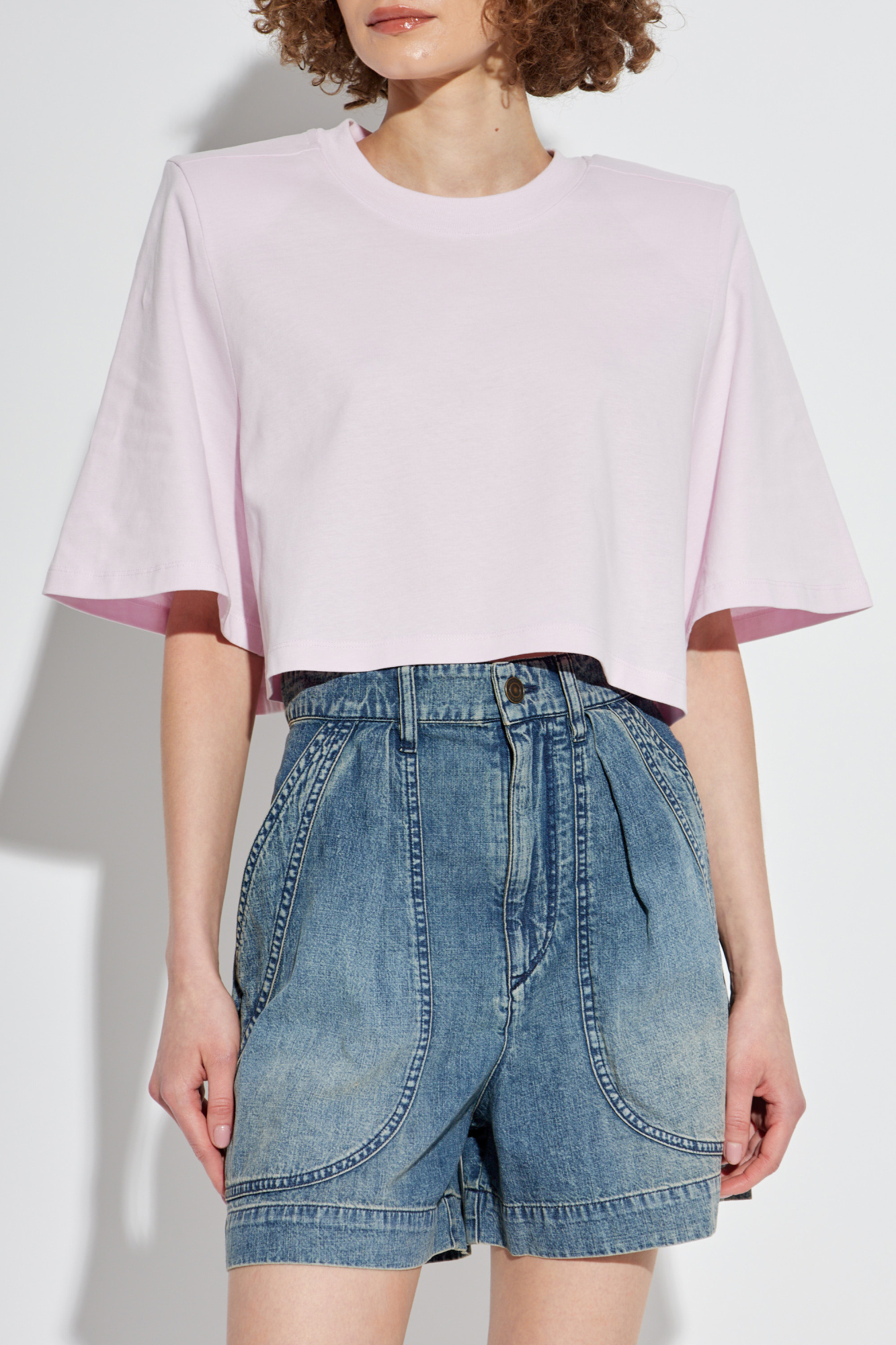 Tシャツ・カットソー MARANT ETOILE Zelitos biologic cotton t-shirt FADED PINK Zelitos biologic cotton t-shirt MARANT ETOILE - Nugnes1920